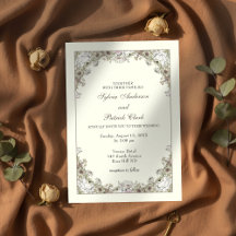 Tekenen bloemen ivoor romantische bruiloft