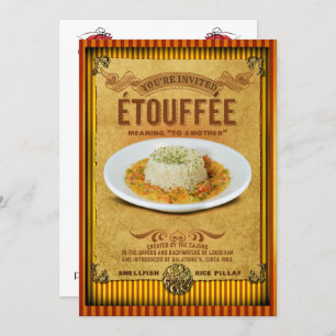  tekenen Etouffee Party Invitation Kaart