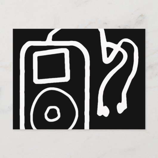 Tekenen iPod Black Briefkaarten (Voorkant)