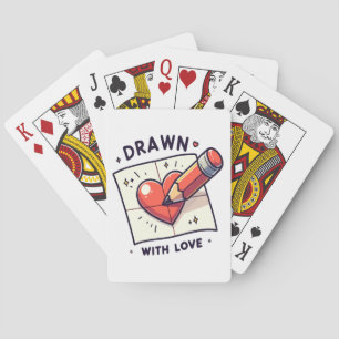 Tekenen met liefde pokerkaarten