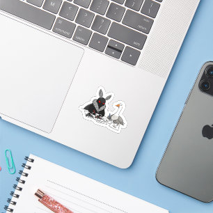 Tekenen met mot en gans sticker