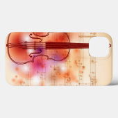 Tekenen op waterverf achtergrond van viool Case-Mate iPhone case (Achterkant (horizontaal))