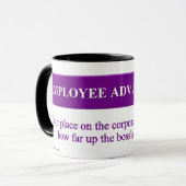 Tekenen van bevordering werknemer mok (Voorkant links)