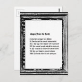 Tekenen van de aarde briefkaart (Voorkant / Achterkant)