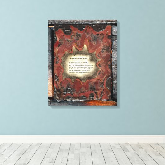 Tekenen van de aarde canvas afdruk (Insitu (Houten vloer))