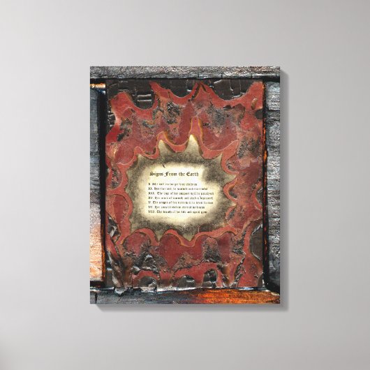 Tekenen van de aarde canvas afdruk (Voorkant)