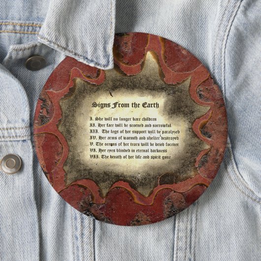 Tekenen van de aarde ronde button 6,0 cm (In situ)