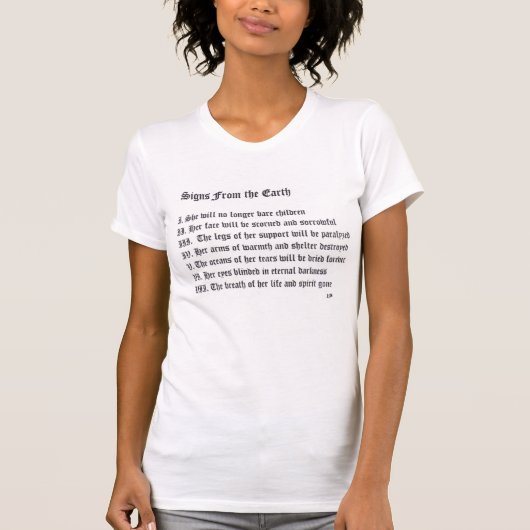 Tekenen van de aarde t-shirt (Voorkant)