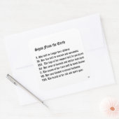 Tekenen van de aarde vierkante sticker (Envelop)