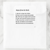 Tekenen van de aarde vierkante sticker (Tas)