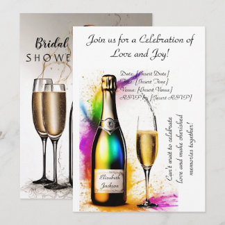 Tekenen van de elegantie van vrijgezellenfeest kaart