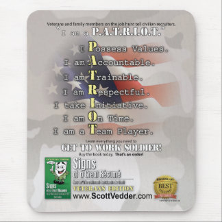 Tekenen van een groot Résumé: Veterans Edition Muismat