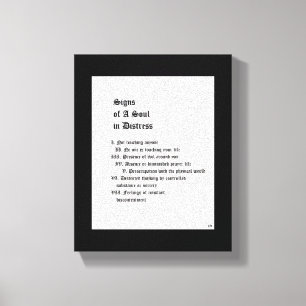 Tekenen van een soep in nood canvas afdruk