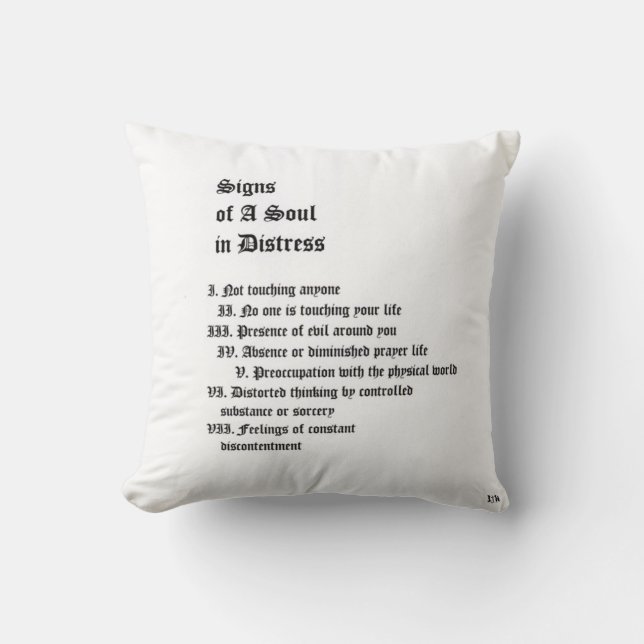 Tekenen van een soep in nood kussen (Voorkant)