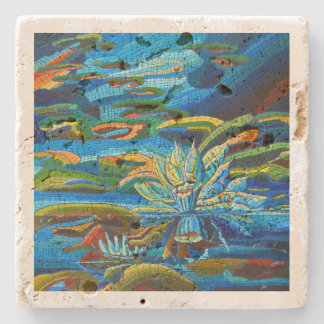 Tekenen van glas En Pierre - Duble Attractie Stenen Onderzetter