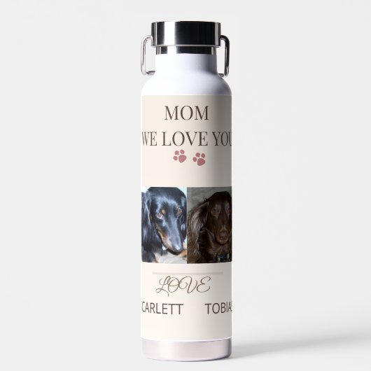 Tekenen van liefde van twee poten waterfles (Voorkant)