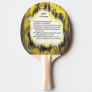 Tekenen van moed tafeltennisbatje