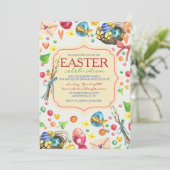 Tekenen van Pasen Uitnodiging (Staand voorkant)