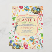 Tekenen van Pasen Uitnodiging (Voorkant / Achterkant)