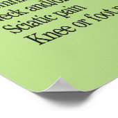 Tekenen van ruggenmerg Misgroepering Chiropractisc Poster (Hoek)