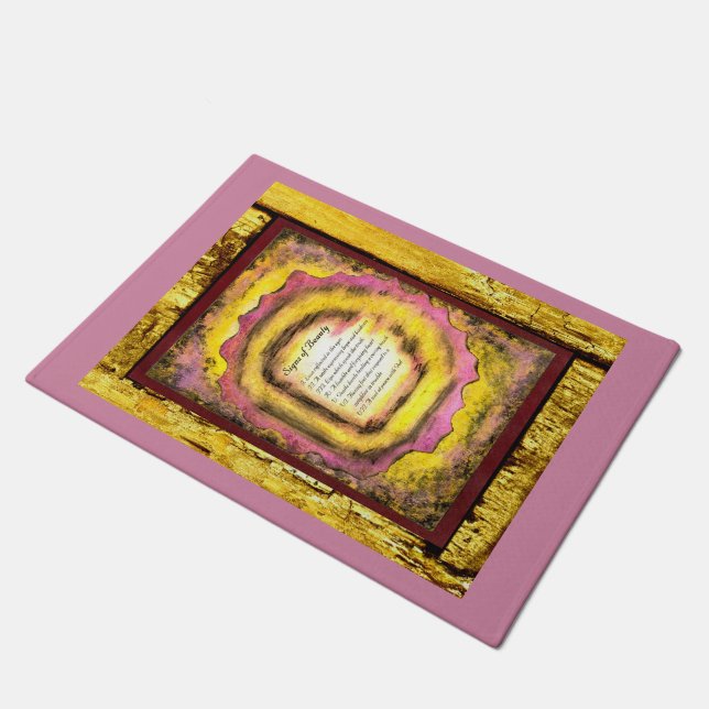 Tekenen van schoonheid deurmat (Schuin)