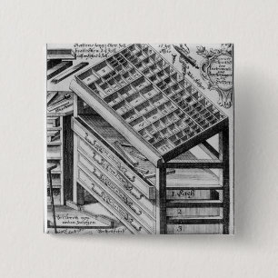 Tekenen Vierkante Button 5,1 Cm