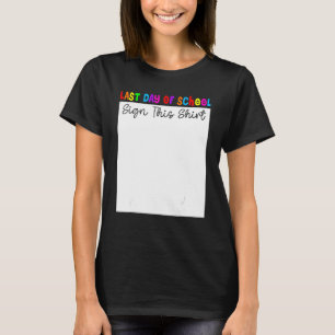 Tekenen voor de laatste schooldag Mijn school afge T-shirt