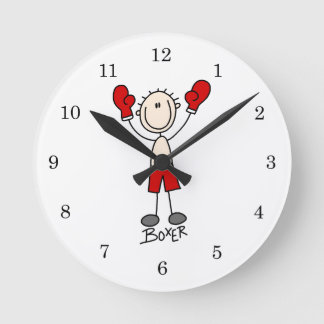 Tekenfiguur Boxer T-shirts en cadeautjes Ronde Klok