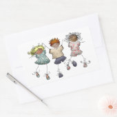 Tekenfiguur Kinder Rechthoekige Sticker (Envelop)