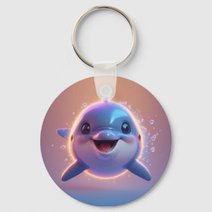 🐬 Tekenfilm Dolfijn Schattig Oceaan Dier Cadeau Sleutelhanger