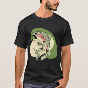 Tekenfilm forel vissen t-shirt