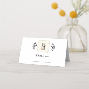 Tekenfilm geraamte Bruid + Bruidegom Whimsical Huw