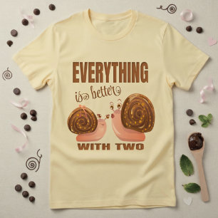 Tekenfilm Slakken Koppel T-shirt