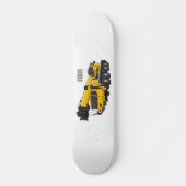 Tekenfilmillustratie kraanwagen skateboard (Voorkant)