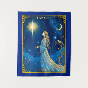 Tekenillustratie van Tarotkaart, De Ster Wandkleed