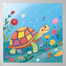 Tekening Baby Schildpad