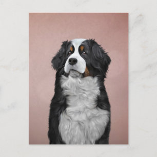 Tekening Bernese Mountain Dog Feestdagenkaart