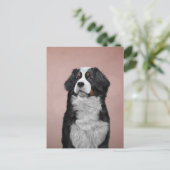 Tekening Bernese Mountain Dog Feestdagenkaart (Staand voorkant)