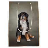 Tekening Bernese Mountain Dog Medium Cadeauzakje (Achterkant)