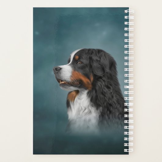 Tekening Bernese Mountain Dog Planner (Achterkant)