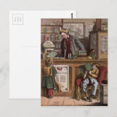 tekening: De Antiek boekwinkel Briefkaart (Voorkant / Achterkant)