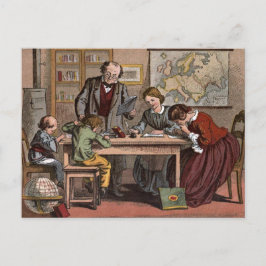 tekening: De Antiek leraar Briefkaart