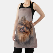 Tekening Dog Pommeren Spitz Fleece Blanket Schort (Insitu)