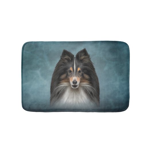 Tekening Dog Shetland Sheepdog, Sheltie Badmat (Voorkant)