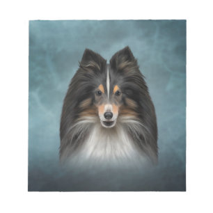 Tekening Dog Shetland Sheepdog, Sheltie Notitieblok