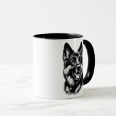 Tekening Duitse herder Mok (Voorkant rechts)