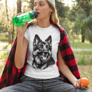 Tekening Duitse herder T-shirt