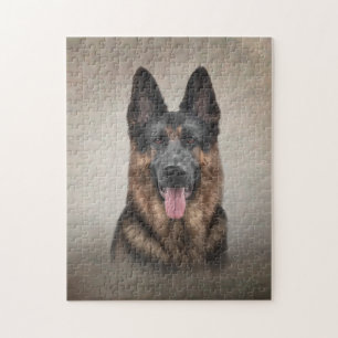 Tekening Duitse herderhond Legpuzzel