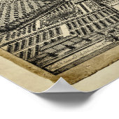 Tekening Engelse country house architectuur Print  (Hoek)