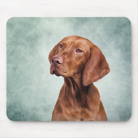 Tekening grappige Vizsla Pointer Muismat (Voorkant)